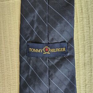 Tommy Hilfiger Necktie Men's Navy Blue Pinstripe Silk Tie Formal Office Wear
